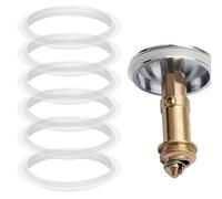 6 Pcs O-Rings Seal, Transparent Sink Plug, Sink Waste Basin Click Plug Clear Rubber pop up waste spares for Repairing Drain Valves, Pressure Washers, Filters, Washbasins, Kitchens
