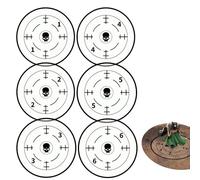 6 PCS Objective Point Marker Disc Gaming Accessory compatible with 40K Warhammer and other Tabletop War Games (Skull Pattern, Miniatures not Included)