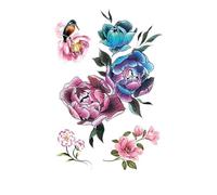 6 Pcs Of European And American Creative Imitation Men'S And Women'S Flower Arm Half Arm Temporary Tattoo Tattoo Stickers