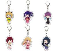 6 Pcs Oshi No Ko Keychain Anime Figure Ai Aqua Kana Keyring Pendant Oshi No Ko Acryl Chain Decor Oshi No Ko Merch