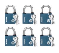 6 Pcs Outdoor Padlock, 38mm Cylinder with 6 Keys Per Lock, Heavy Duty Padlock Outdoor Weatherproof, Padlocks with Keys Outdoor for Wooden Doors, Iron Doors, Lockers Etc Brand: WanderGo