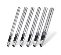6 Pcs Oval Leather Punch Set - Hollow Leather Punch for Watch Band, Canvas, Paper, Plastics