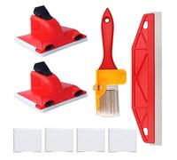 6 PCS Paint Edger Tool Set, Multifunctional Cutting in Tools for Painting with 2 Replacement Pads 12 Inch Paint Shield and Edging Brush for Wall Ceiling