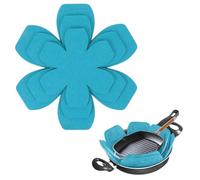 6 Pcs Pan Protectors For Stacking, Larger & Thicker Pan Pot Protectors, Anti-Slip Pot Dividers, Felt Pans Separators for Glass/Ceramic Cookware, Space-Saving Kitchen Solution(Blue)