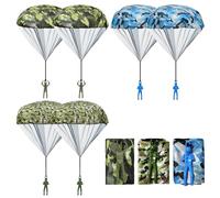 6 Pcs Parachute Toys for Kids,Hand Throwing Army Men Toys For Kids,Boys Children's Gifts Toy Play Soldier Men,Creative Game Outdoor Parachutes,Flying Games Soldiers,for Small Kid to Play Outdoors