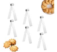 6 Pcs Pastry Tongs Professional Cooking Tweezers Dough Scraper for Decorating and Sealing Cookies, Pie Crusts