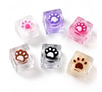 6 PCS Paw Squishy, Ice Cube, 2.5cm Translucent Cat Paw Shaped Squishies, Perfect for Squishy Fans, Desk Beautifiers, and Boredom Busters