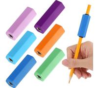 6 Pcs Pencil Weights 1.5 oz Colorful Silicone Handwriting Aid Kit for Children Writing Weighted Pencil Holder Tool for Kids Handwriting Autism Learning(Blues & Brights)