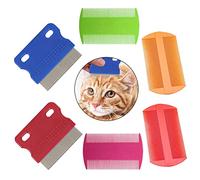 6 Pcs Pet Flea Combs Multi-Use Shell Combs for Dogs and Cats - Pet Combs for Removing Fleas, Dandruff, and Hair Stains