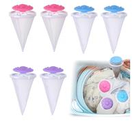 6 Pcs Pet Hair Remover Washing Machine, Reusable Pet Hair Dissolver Washing Machine Cat Dog Laundry and Floating Hairs Filtering Mesh Remover