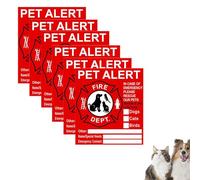 6 PCS Pet Inside Sticker | Rescue Retriever Fire Alarm for Pet | Save Our Pets Finder Window Stickers | Adhesive Pets Alert Safety Fire Rescue Sticker, UV Fade Resistant, Removable, Door or House
