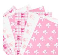 6 Pcs Pink Bow Wrapping Paper, Cute Pink Birthday Wrapping Paper, DIY Coquette Gift Wrap for Mother Day Valentine's Day Baby Shower Girls Birthday Bachelorette Party Christmas Wedding, 50x70cm