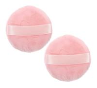 6 Pcs Pink Cotton Fluffy Powder Puff for Blush and Highlighter | Smooth Even Finish, Precise Corners, Comfortable Touch, for Salons and On-the-go Touch-ups
