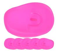 6 Pcs Pink Silicone Hairdressing Earmuffs for Hair Dyeing
