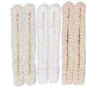 6 PCS Pipe Cleaner Craft 39 Inch Flexible Plush Fluffy Pipe Cleaners Bulk with Iron Wire Multi Colored DIY Assorted Bright Chenille Stems for Art and Crafts, 3 Colors Fluffy Cleaners
