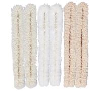 6 Pcs Pipe Cleaner Craft 39 Inch Flexible Plush Fluffy Pipe Cleaners Bulk with Iron Wire Multi Colored DIY Assorted Bright Chenille Stems for Art and Crafts, 3 Colors Fluffy Cleaners