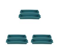 6 Pcs Plastic Feed Trough for Cattle and Sheep, Large Capacity Green | Efficient Farm Use, Reduces Waste and Cleans Easily, Suitable for Farming Operations and Livestock Feeding