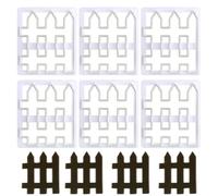 6 Pcs Plastic Fence Fondant Cutters Fence Cake Moulds Fondant Cake Cutting Molds for Baking Room Coffee Shop Cookie Decorative Cake Border Moulds Biscuit Baking Mold for Fondant Cake Border Decoratin