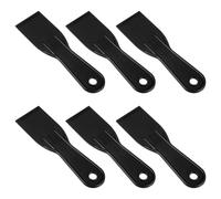 6 Pcs Plastic Putty Scraper Set, Black Plastic Putty Scraper Flexible Flexible Scrapers Tool for Wall Repair, Drywall Taping, Painting, Caulking