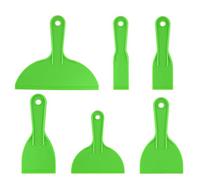6 Pcs Plastic Putty Scrapers Set, Putty Filler Paint Scrapers Tools for Spackling, Patching, Decals, Wallpaper, Remover Sticker, Car Painting (Green)
