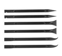 6 Pcs Plastic Scraper Tool Set, Non-Scratch Crevice Cleaning Scraper, Multi-Purpose Pen-Shaped Car Detailing Tool for Stickers, Labels, Kitchen Oil Stains & Tight Spaces (Black)