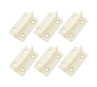 6 Pcs Plastic Sliding Door Floor Guide, 44x26x17mm Bottom Guide Hardware for Wooden Sliding Doors, Compatible with Kitchen, Bathroom, and Residential Doors, Milky White