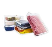 6 Pcs Plastic Storage Bags for Clothes, Clear Zippered Storage Bags for Sweater Blanket Bed Sheet Storage, Vinyl Storage Organizer Bags with Zipper for Closet Linen Sweater Blanket (16 * 12 * 4 Inch)