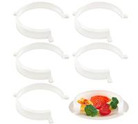 6 Pcs Plate Guard for Eating Spill Proof Food Guard One Handed Adaptive Equipment for Elderly Disabled Handicapped Parkinson Scooping Food, Fits Most 9" to 12" Plates(Translucent)
