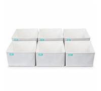 6 Pcs PLIIO Foldable Drawer Organizer, Closet Dresser Drawer Divider, Clothes Storage Box, Storage Bins, Wrinkle-Free Storage Solution for Home and Travel, Wardrobe Organizer and Clothes Folder