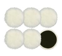 6 Pcs Polishing Pads 5 Inch Soft Wool Polishing Buffing Pad 125mm Polish Pads for Drill and DA Dual Action Polisher for Car Furniture Polisher Sanding Waxing