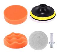 6 Pcs Polishing Pads for Drill, 150Mm Polishing Pads Kit Professional Car Buffer Polisher Kit with M14 Drill Adapter Suction Cup for Car Furniture Polishing Waxing Drill Buffer Attachment