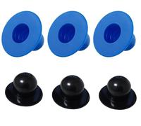 6 Pcs Pool Plug Stopper,Swimming Pool Filter Pump Strainer Hole Plug Replacement Pool Wall Plugs Stopper Compatible with Intex and Bestway(Black & Blue)