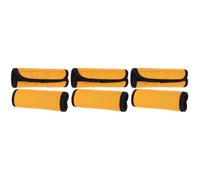 6 Pcs Portable Barbell Pad Anti Slip Fixation Cover | Polyester Build, Yellow Finish, Gym and Power Lifting Use, Not Easy to Deform, Strong Grip