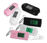 6 Pcs Portable Digital Keychain Watches for Students and Nurses Luminous Electronic Pocket Watch Carabiner Clip Compact Size for Easy Carrying