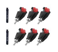 6 Pcs Premium 2.1 X 5.5mm Connector 12V Male Female DC Barrel Jack Power Connector Screw Terminal Adapter Socket Plug Kit for CCTV Security Camera Led Light Strips or Other DC 5V-24V Devices