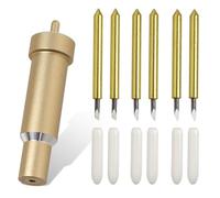 6 Pcs Premium Fine Point Blade with 1 Housing, 30°/45°/60° Cutting Replacement Blades,Deep Cut Blade Maker,Compatible with Cricut Maker 3/Maker Air 3/Air 2/Air 1/Explore 3
