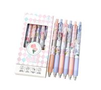 6 Pcs Pressing Pen 0.5mm Retractable Neutral Writing Quick-Drying Gel Gift School Supplies