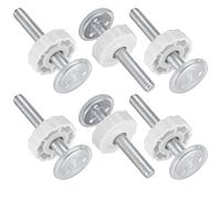 6 Pcs Pressure Mounted Baby Gates Threaded Spindle Rods, M10 x 80 mm Baby Gate Stairs Pressure Fit Screw Bolts Kit for Baby Safety Gates Dog Pet Gates