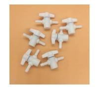 6 Pcs Printer Bulk Ink System 2 Ways Tube Valve Plastic Pipe Switch Stop Fit For I3200 4720 5113 DX4 DX5 DX7 XP600 TX800(White 6X4MM)