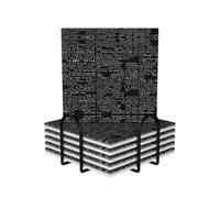 6 Pcs Programmer Programming Code Ceramic Coasters With Holder Best Absorbent Drink Coasters Square Ceramic Table Coasters Set Decorative Coffee Cup Beverage Coasters Wine Beer Bar Coasters