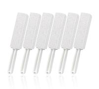 6 Pcs Pumice Stone for Toilet, Toilet Pumice Cleaning with Handle Hard Water Stain Ring Remover Cleaning Stones Refill Limescale Remover Stone for Bathroom