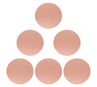6 Pcs Pure Copper Round Plate, 100mm Diameter x 0.8mm Thickness Copper Disc, Metal Sheet for Jewellery Making, DIY Crafts, Electrical Repair and Industrial Projects