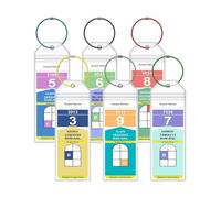 6 Pcs PVC Luggage Tag Clips, Waterproof Clear Cruise Luggage Tags, Reusable for Luggage, Handbags, Tags, Pet Carriers and Travel Holidays (6 Colours, 89x185mm)