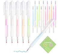 6 Pcs Quick Drying Glue Pens for Crafting, with 12 Glue Pens to Replace the Core, liquid Precision Glue pen, 6 Colors, Suitable for Various DIY Production, Scrapbooking, Handicraft, Card Production
