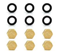 6 Pcs Radiator Blanking Cap, 15mm Blanking Cap, Radiator Blanking Plug - Leak-Proof Brass Plumbing Fittings with Seals, Heating System Caps for Pipework and DIY Maintenance