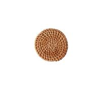 6 Pcs Rattan Round Cup Mat Hot Pad Hand Woven Insulation Placemats Kitchen Decoration Table Padding Accessories For Drinks Home(8cm)