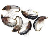 6 Pcs Realistic Nymph Scud Fly for Trout Fishing Artificial Insect Bait Lure Fishings Tackle Fishing Soft Plastic Hunting Fishings Lures