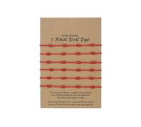 6 PCS Red String Bracelets, 7 Knot Adjustable Red Cord Talisman, Handmade Cord Protection Amulet Good Luck Thread Rope Braided Bracelet for Girls Women Boys Mother's Day Gift Friendship Charm