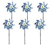 6 Pcs Reflective Bird Repellent Windmill, Reflective Birds Deterrent Repellent Windmills Scare Birds, to Keep Birds Away from Patio, Window, Garden, Orchard (Silver)
