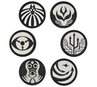 6 Pcs Reflective Funny Patch Compatible with SCP Foundation,Infrared IR Safety Tactical Military Hook Loop Morale Emblem for Biker Backpack Clothing Jacket Vest Uniform Dog Harness or Collect